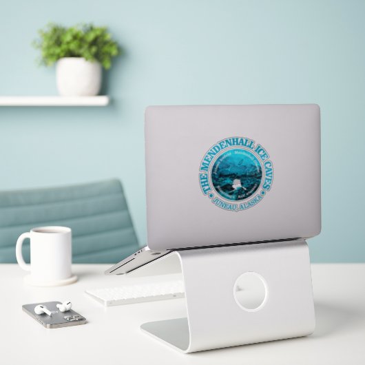 Mendenhall Ice Caves (rd) Sticker (Laptop op bureau)