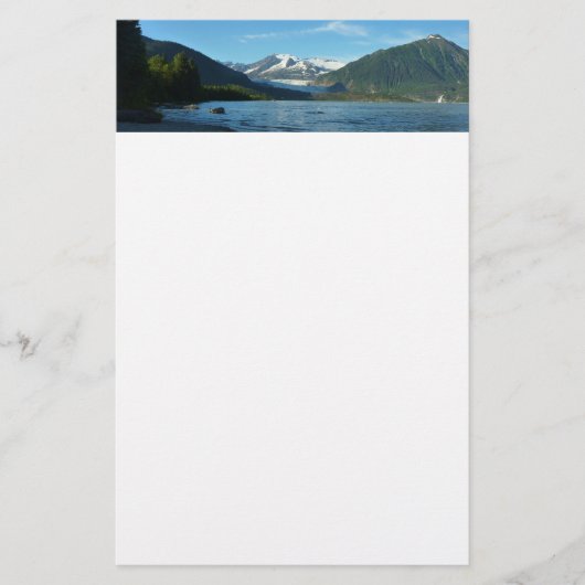 Mendenhall Lake in het landschap van Juneau Alaska Briefpapier (Voorkant)