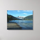 Mendenhall Lake in het landschap van Juneau Alaska Canvas Afdruk (Voorkant)