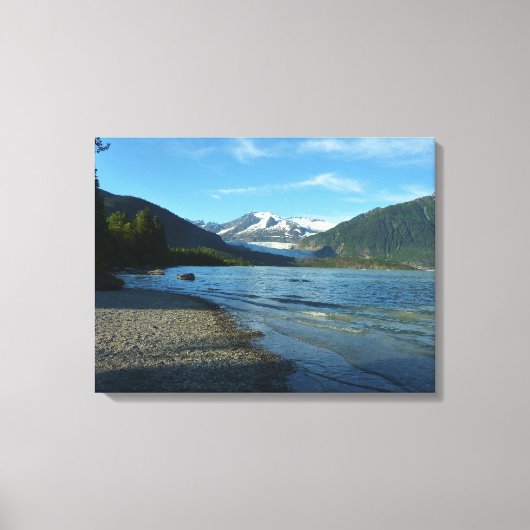 Mendenhall Lake in het landschap van Juneau Alaska Canvas Afdruk (Voorkant)