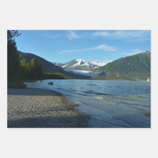 Mendenhall Lake in het landschap van Juneau Alaska Inpakpapier Vel (Voorkant)