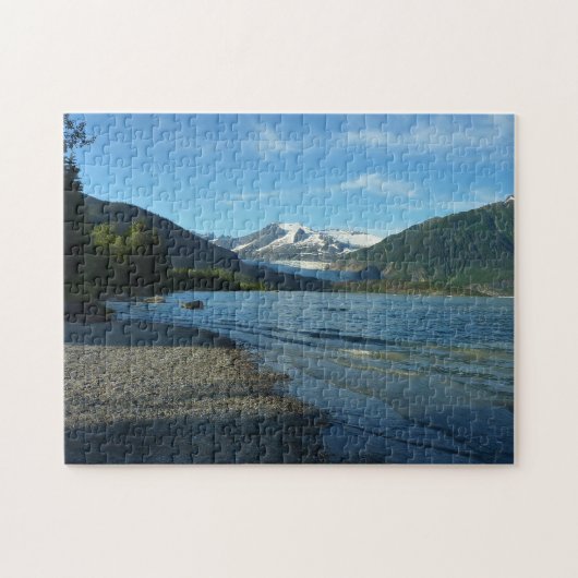 Mendenhall Lake in het landschap van Juneau Alaska Legpuzzel (Horizontaal)