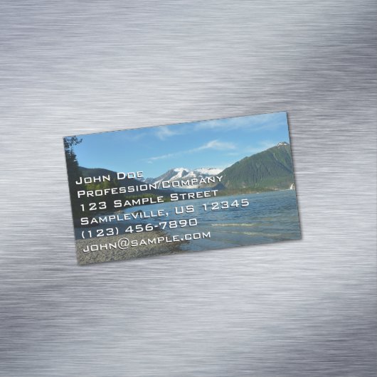 Mendenhall Lake in het landschap van Juneau Alaska Magnetisch Visitekaartje (Voorbeeld)