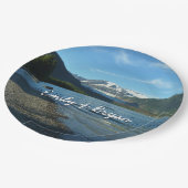 Mendenhall Lake in het landschap van Juneau Alaska Papieren Bordje (Gekanteld)