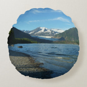Mendenhall Lake in het landschap van Juneau Alaska Rond Kussen
