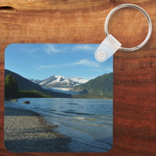 Mendenhall Lake in het landschap van Juneau Alaska Sleutelhanger (Achterkant)
