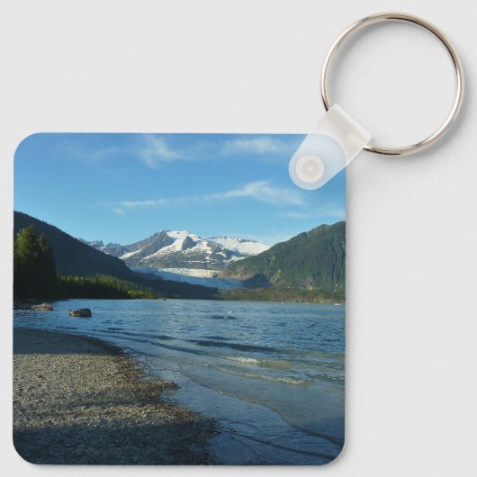 Mendenhall Lake in het landschap van Juneau Alaska Sleutelhanger (Achterkant)