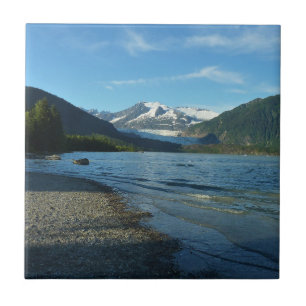 Mendenhall Lake in het landschap van Juneau Alaska Tegeltje