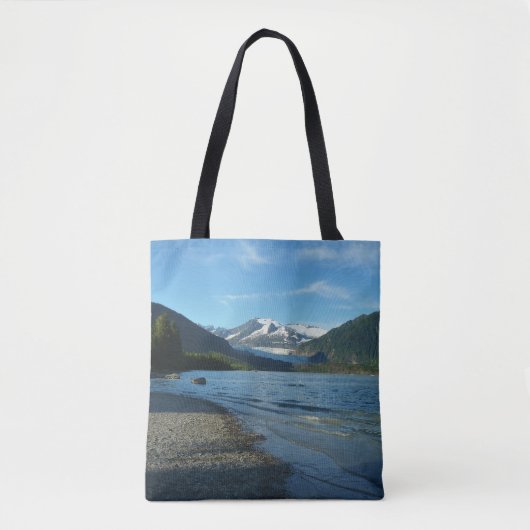 Mendenhall Lake in het landschap van Juneau Alaska Tote Bag (Voorkant)