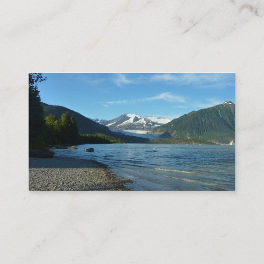 Mendenhall Lake in het landschap van Juneau Alaska Visitekaartje (Achterkant)
