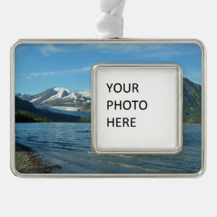 Mendenhall Lake in Juneau Alaska Landschap Verzilverd Omlijst Ornament