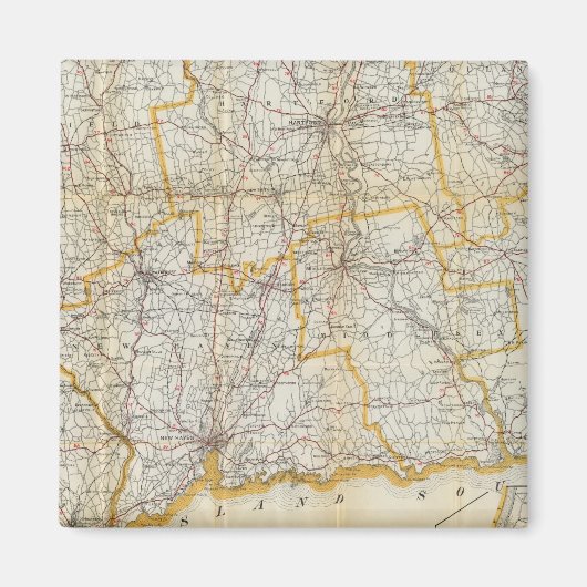 Mendenhall's Guide, Road Map Connecticut Magneet (Voorkant)