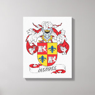 Mendez Family Crest Canvas Afdruk