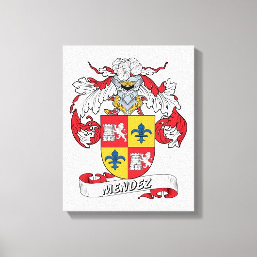 Mendez Family Crest Canvas Afdruk (Voorkant)