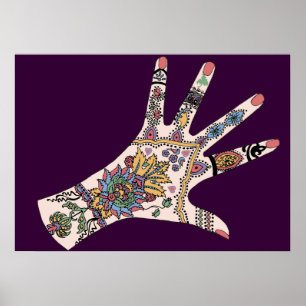 Mendhi handen poster