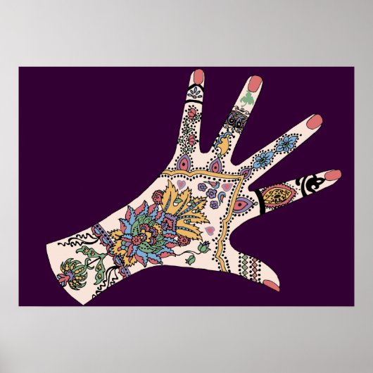 Mendhi handen poster (Voorkant)