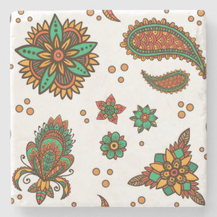 MENDHI PATTERN Stone Onderzetter