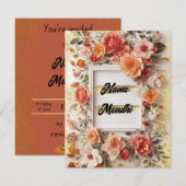 Mendhi-uitnodiging (Voorkant / Achterkant)