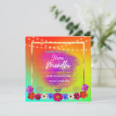 Mendhi-uitnodiging Kaart (Staand voorkant)