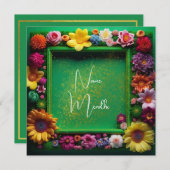 Mendhi-uitnodiging Kaart (Voorkant / Achterkant)