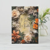 Mendhi-uitnodiging Kaart (Staand voorkant)