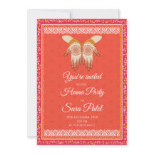 Mendhi uitnodigingen & Henna Party Mehendi nodigt 