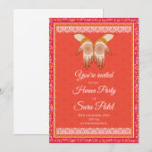 Mendhi uitnodigingen & Henna Party Mehendi nodigt  (Voorkant / Achterkant)