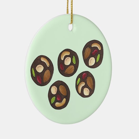 Mendiants Franse chocolade Chocolatier Chocoholic Keramisch Ornament (Rechts)