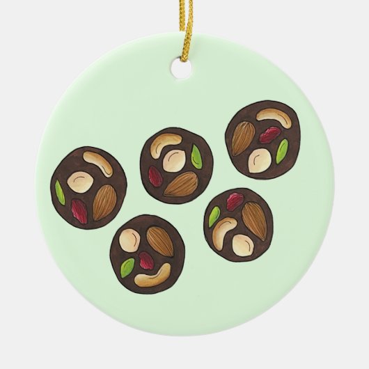 Mendiants Franse chocolade Chocolatier Chocoholic Keramisch Ornament (Voorkant)