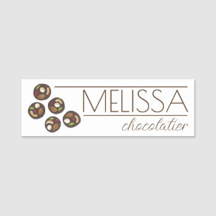 Mendiants Franse chocolade Chocolatier Chocoholic Naamplaatje