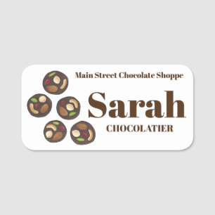 Mendiants Franse Chocolatier Chocolade Snoep Shop Naamplaatje