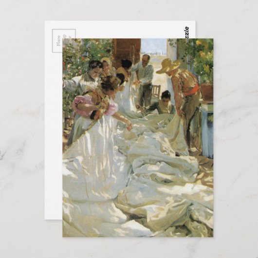 Mending the Sail - Joaquín Sorolla y Bastida Briefkaart (Voorkant / Achterkant)