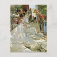 Mending the Sail - Joaquín Sorolla y Bastida