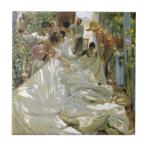 Mending the Sail - Joaquín Sorolla y Bastida Tegeltje