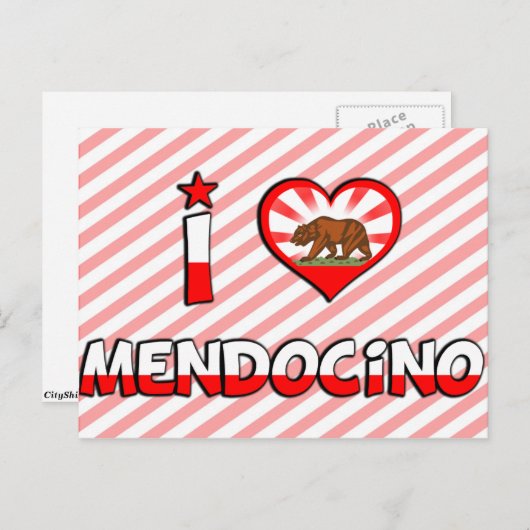 Mendocino, CA Briefkaart (Voorkant / Achterkant)