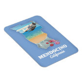 Mendocino California-kaart Magneet (Rechterzijde)