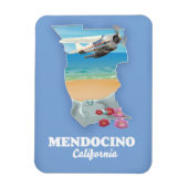 Mendocino California-kaart Magneet (Verticaal)
