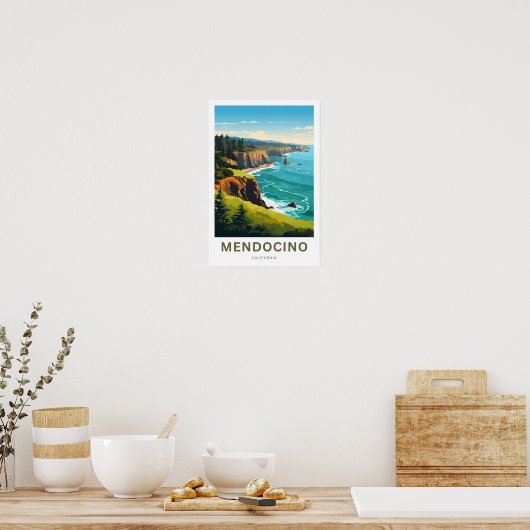 Mendocino California Reisprint Poster (Keuken)