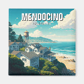 Mendocino California Reizen Magneet (Voorkant)