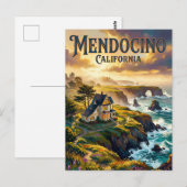 Mendocino Californië Briefkaart (Voorkant / Achterkant)