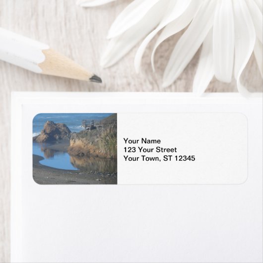 Mendocino Coast Beach Etiket (Insitu)