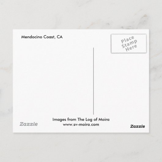 Mendocino Coast, CA Briefkaart (Achterkant)
