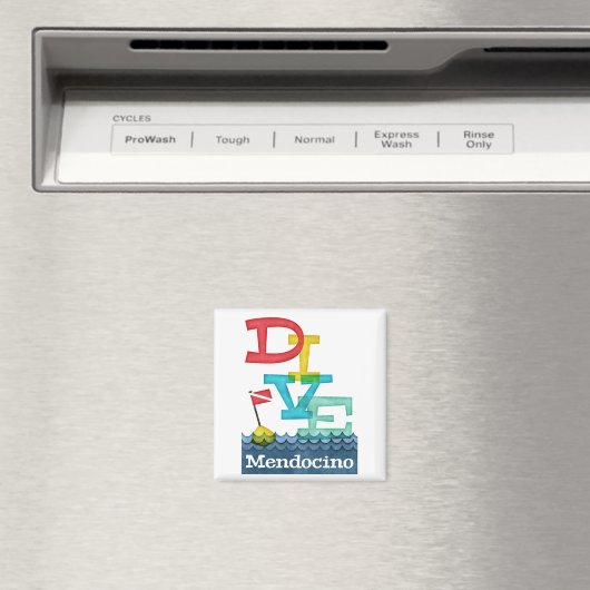 Mendocino Dive - Colorful Scuba Magneet (Insitu (Vaatwasser))