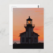 MENDOCINO Lighthouse Point Cabrillo Sunset Briefkaart (Voorkant / Achterkant)