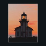 MENDOCINO Lighthouse Point Cabrillo Sunset Briefkaart<br><div class="desc">Hoi daar! Ik hoop dat je deze foto die ik heb gemaakt leuk vindt. Voel je vrij om je eigen tekst toe te voegen! Bekijk mijn winkel voor meer informatie.</div>
