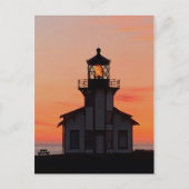 MENDOCINO Lighthouse Point Cabrillo Sunset Briefkaart (Voorkant)