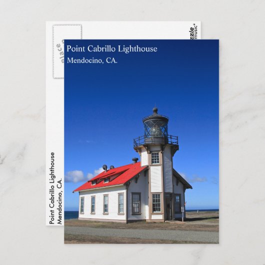 Mendocino Lighthouse Post Card Briefkaart (Voorkant / Achterkant)