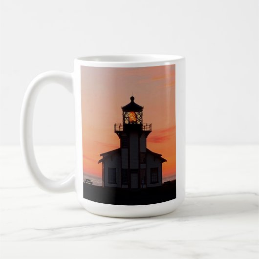 Mendocino Lighthouse Sunset Koffiemok (Links)