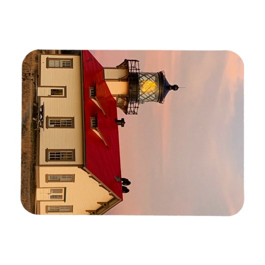 Mendocino Lighthouse Sunset Magneet (Horizontaal)