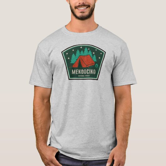 Mendocino National Forest Camping T-shirt (Voorkant)